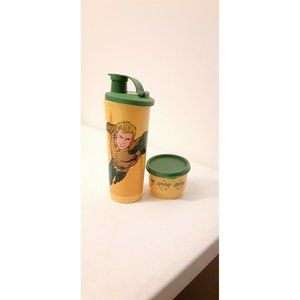Tupperware Justice League Aquaman Snack and Tumbler Set New in Package